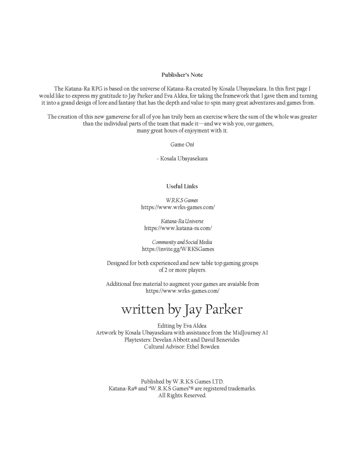 Katana-Ra: Das Weltenbuch